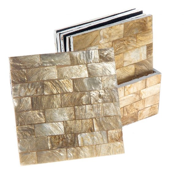 Shellhome Gold SQ - Poháralátét Szett 6db 1 Shellhome Gold SQ - Poháralátét Szett 6db