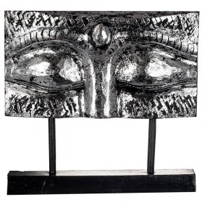 Buddha Eye Silver 2 - fa buddha dekoráció