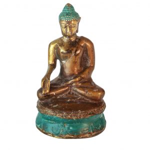 Lotus buddha 13cm - bronz buddha szobor