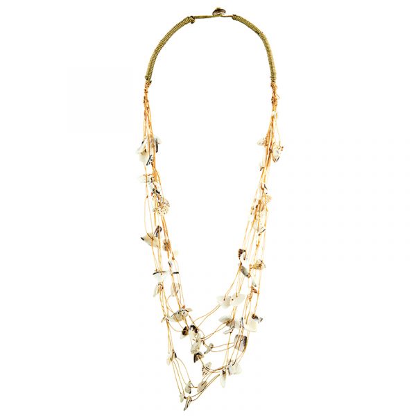Braids White - Kagyló nyaklánc 1 Braids White - Kagyló nyaklánc