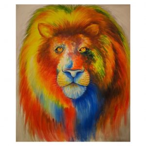 Aslan in Beige - Akril festmény