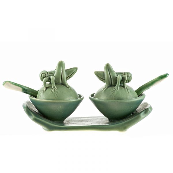 Kerámia Só Füszertartó - kicsi zöld 1 Kerámia Só Füszertartó - kicsi zöld
