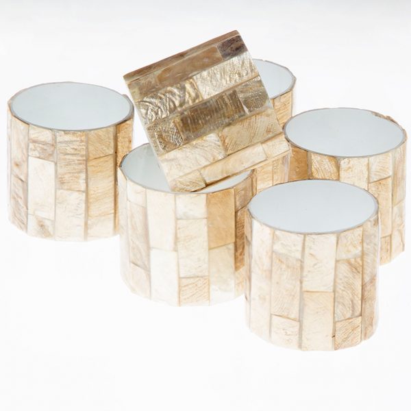 Shellhome Gold - arany kagyló szalvétagyűrű 6db 1 Shellhome Gold - arany kagyló szalvétagyűrű 6db