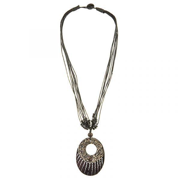 Melinda - fa festett nyaklánc