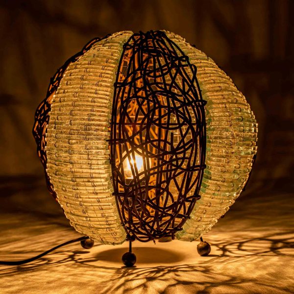 Bambusz-Üveg design lámpa Baliról - Image 8