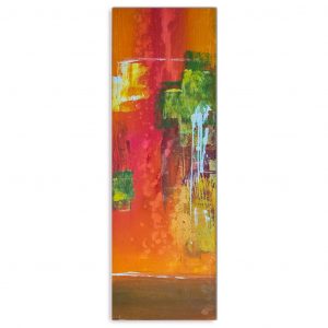 Orange Twist - Absztrakt akril festmény 30x90