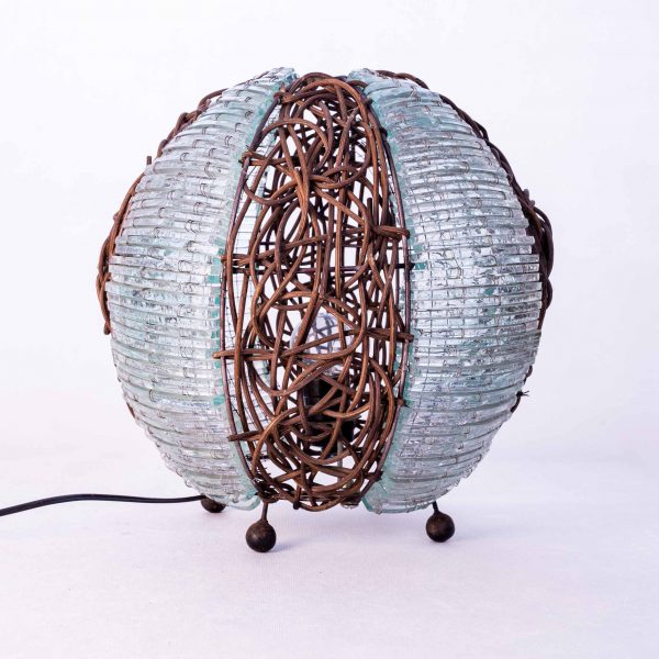 Bambusz-Üveg design lámpa Baliról - Image 3