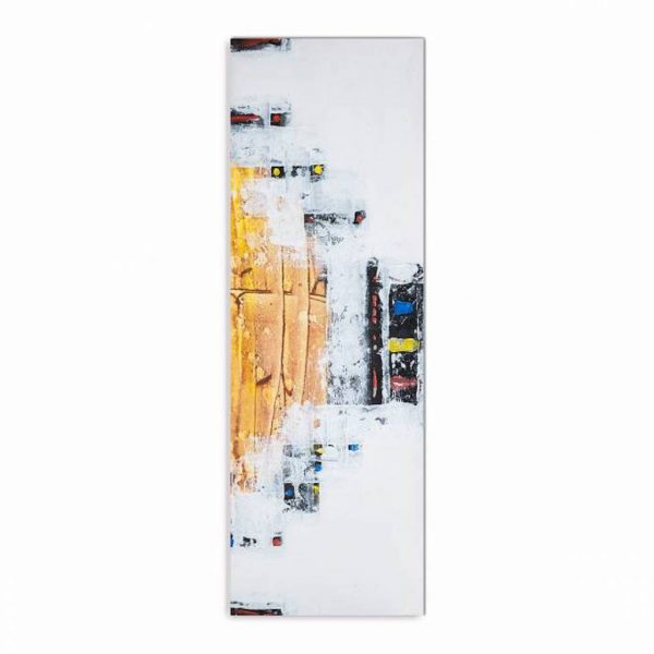 Mess it white - Absztrakt akril festmény 30x90 1 Mess it white - Absztrakt akril festmény 30x90