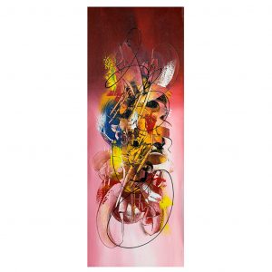 Kézzel készült ajándékok Baliról 45 Twisted Mind of Rose – Akril festmény 45×120