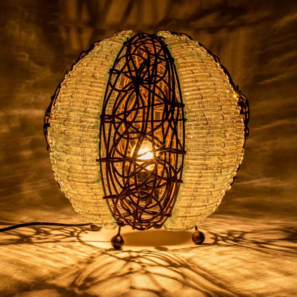 Bambusz-Üveg design lámpa Baliról - Image 4