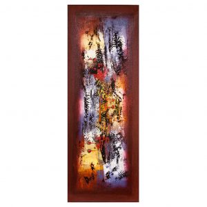 Kézzel készült ajándékok Baliról 42 Vision in Brown – Akril festmény 45×120