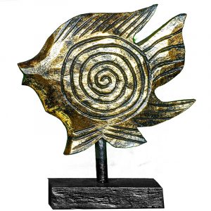 Sunfish arany 21cm - fa lakásdekoráció