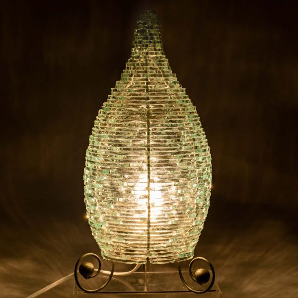 Hosszú csepp alakú ragasztott üvegből készült egyedi lámpa Baliról 1 Hosszú csepp alakú ragasztott üvegből készült egyedi lámpa Baliról