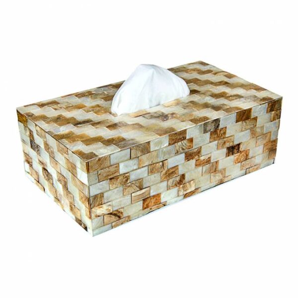 Zsebkendőtartó- arany vagy ezüst színű csiszolt kagylóval díszített 1 Zsebkendőtartó- arany vagy ezüst színű csiszolt kagylóval díszített